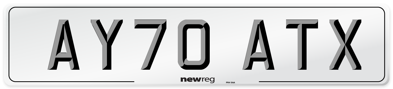 AY70 ATX Number Plate from New Reg
